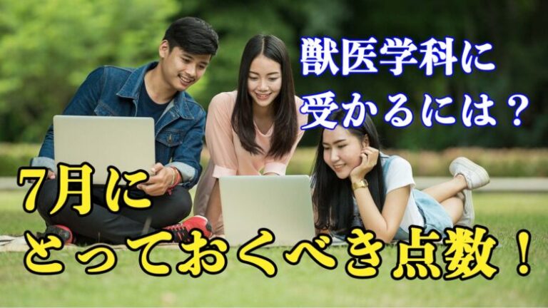 【獣医学科に受かるには？】6〜7月にとっておくべき点数！