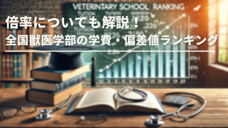 全国獣医学部の学費・偏差値ランキング！倍率についても解説！