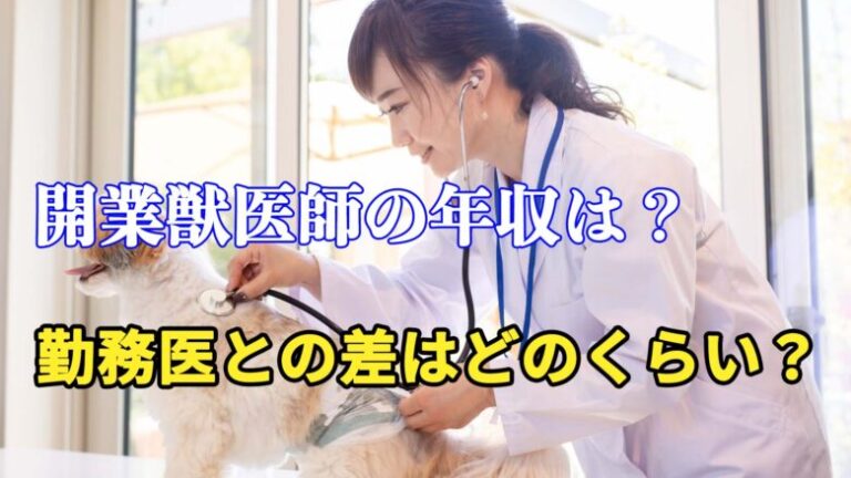 開業獣医師の年収は？勤務医との差はどのくらい？