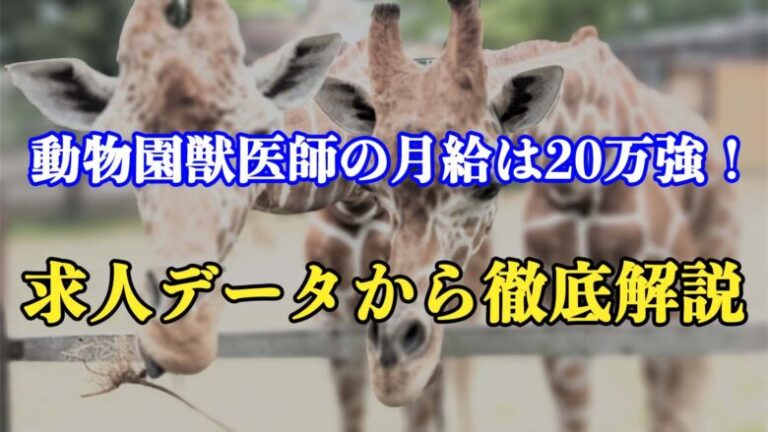 動物園獣医師の月収は20万強！求人データから年収・給料を徹底解説