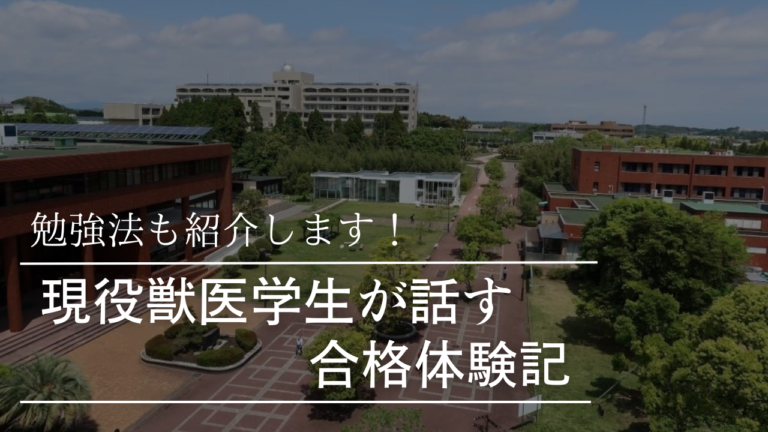 【獣医学生合格体験記】おすすめの参考書や受験当日の動きを解説！