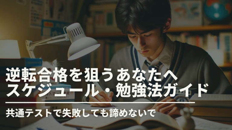 共通テストの点数が悪かったあなたへ！逆転合格するための勉強マニュアル