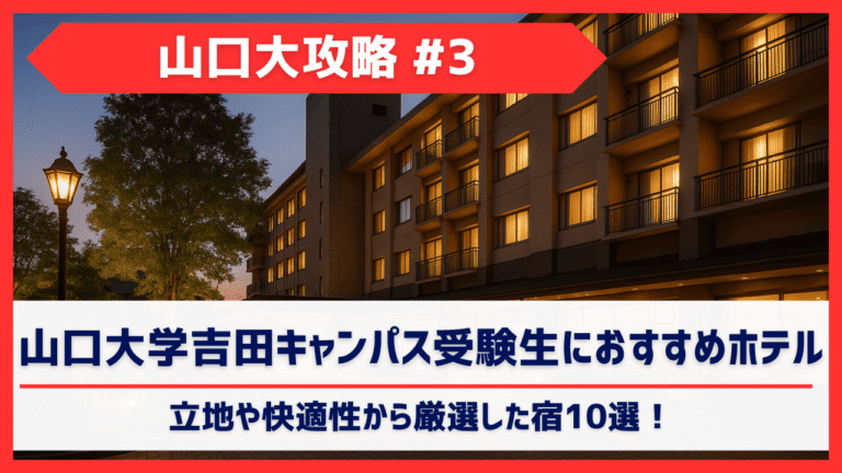 山口大学吉田キャンパス受験生必見！受験に最適な宿泊施設ガイド10選！