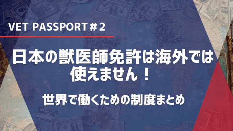 日本の獣医師免許は海外で使えません！世界各国で働くための制度まとめ