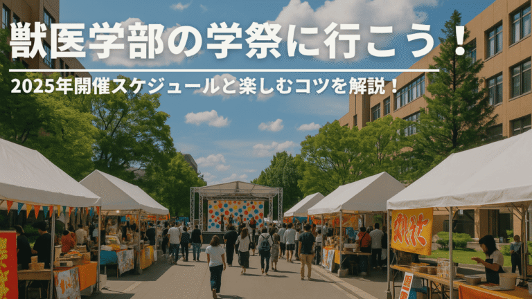 獣医学部の学祭に行こう！2025年開催スケジュールと楽しむコツを解説！